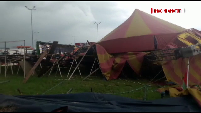 a căzut cortul de la circ